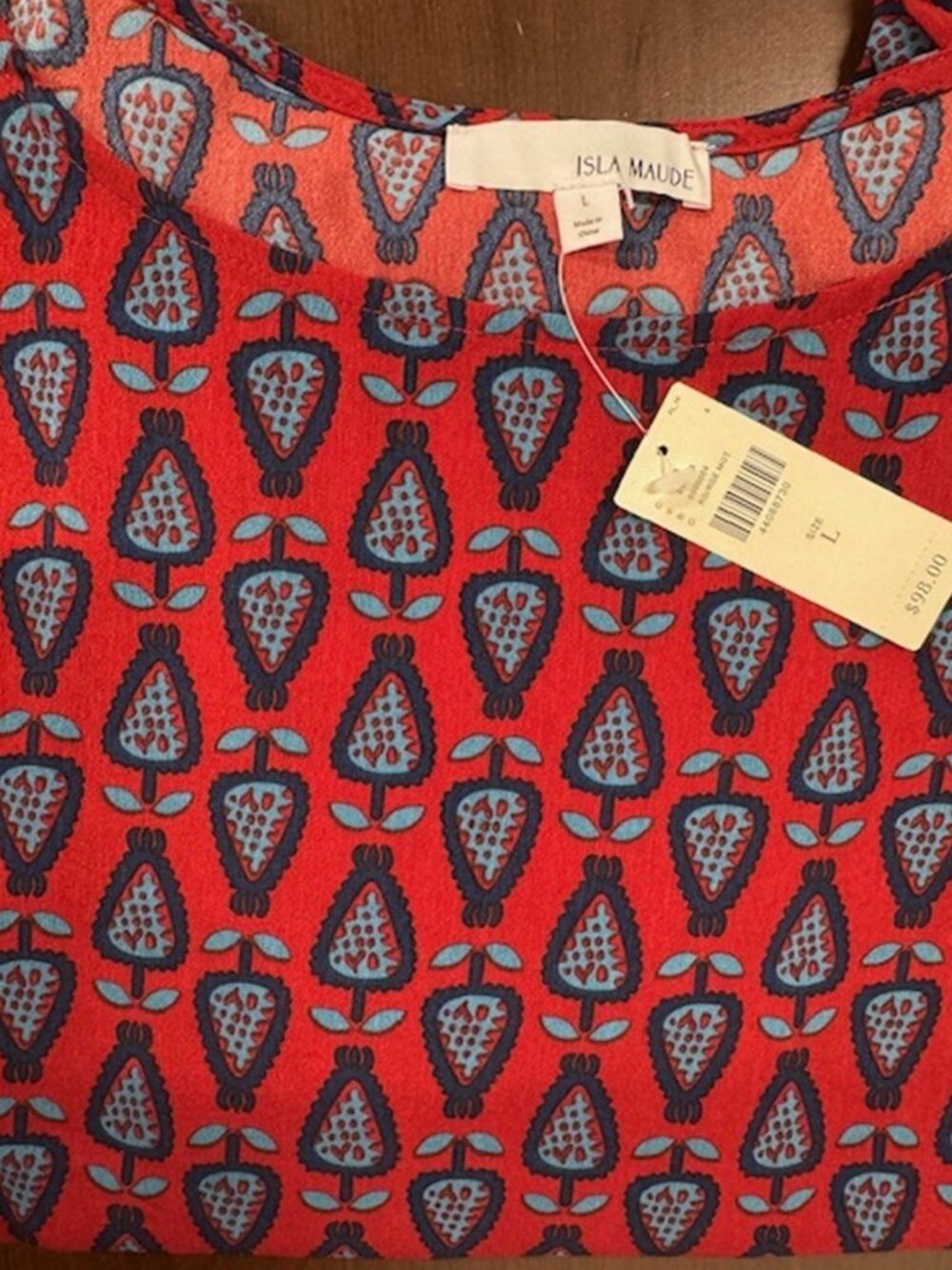 NWT Anthropologie Tia Printed Blouse by ISLA MAUDE - Picture 4 of 6